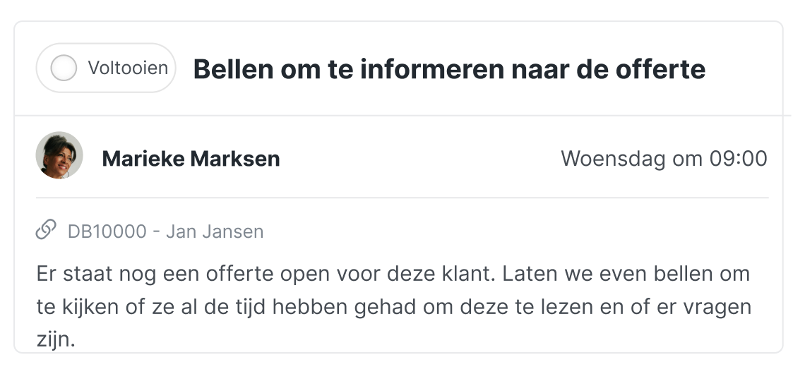 Taken aanmaken